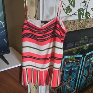 Banana Republic Red and White Striped Cami Large